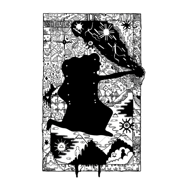 4D Love art print