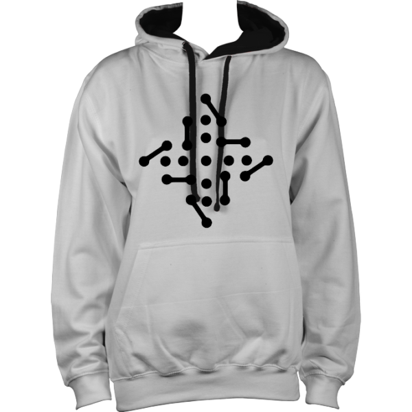 hoodie with crop circle design